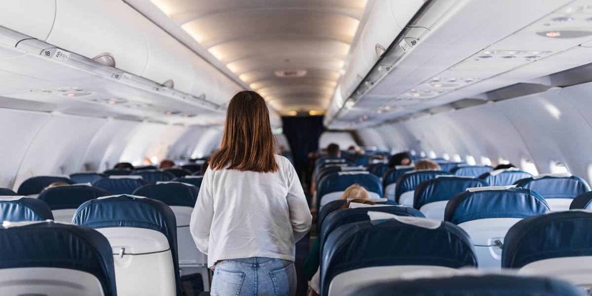 Woman on Airplane