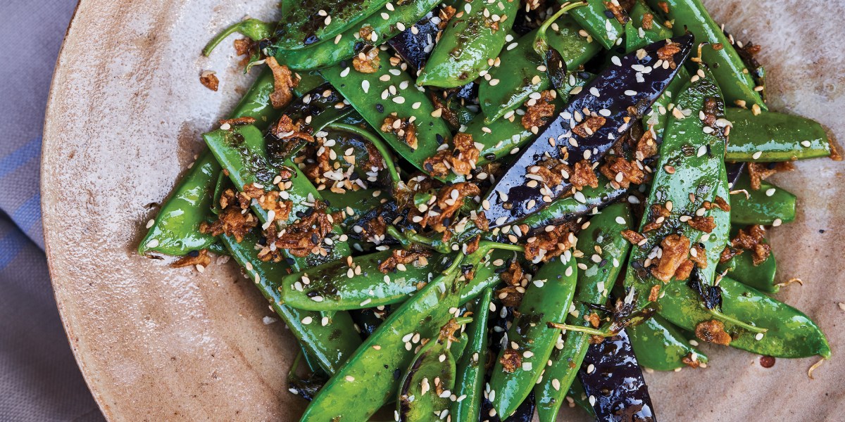 Grilled Snap Peas with Everything Bagel Seasoning Recipe - Sunset Magazine