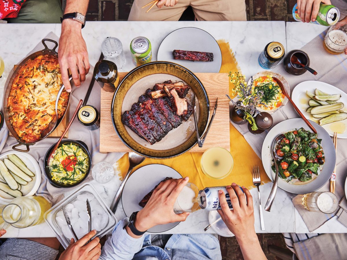 Overhead Dinner Table